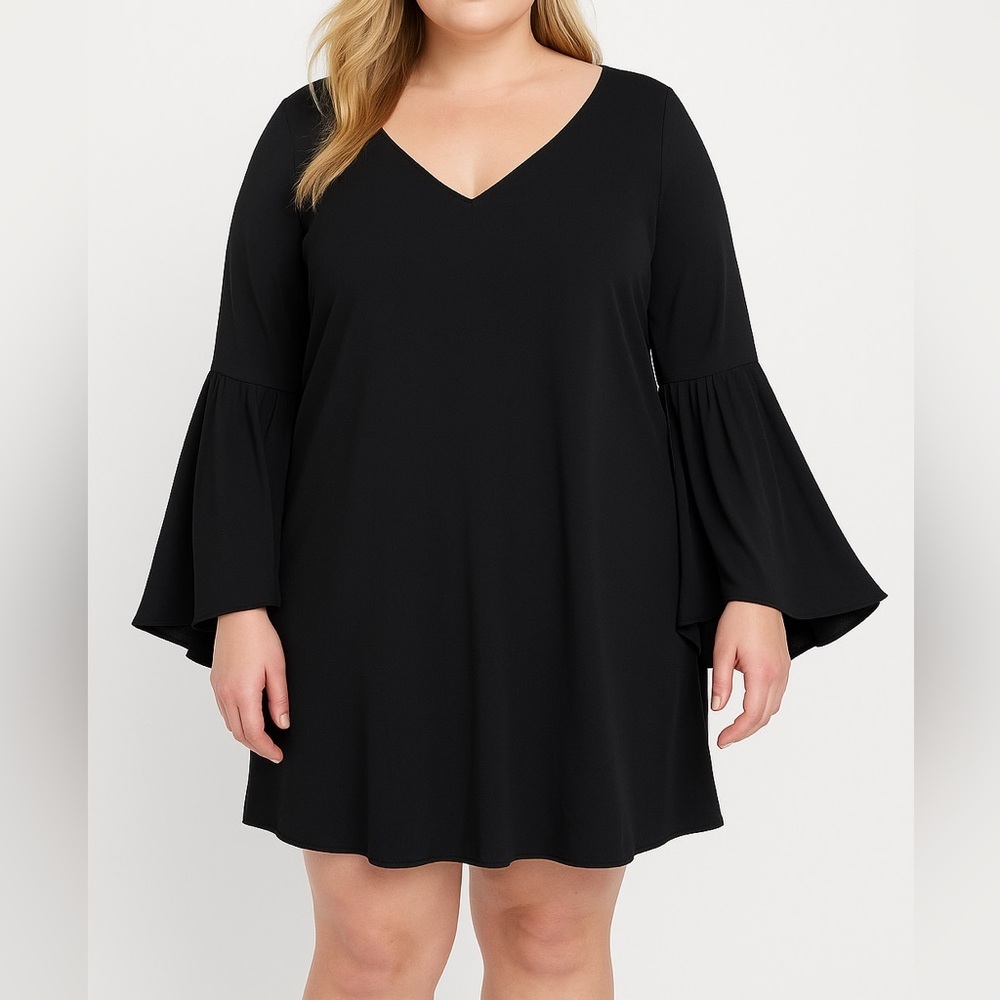 New!  Eloquii‎ black Bell Sleeve Dress, women plus size 20